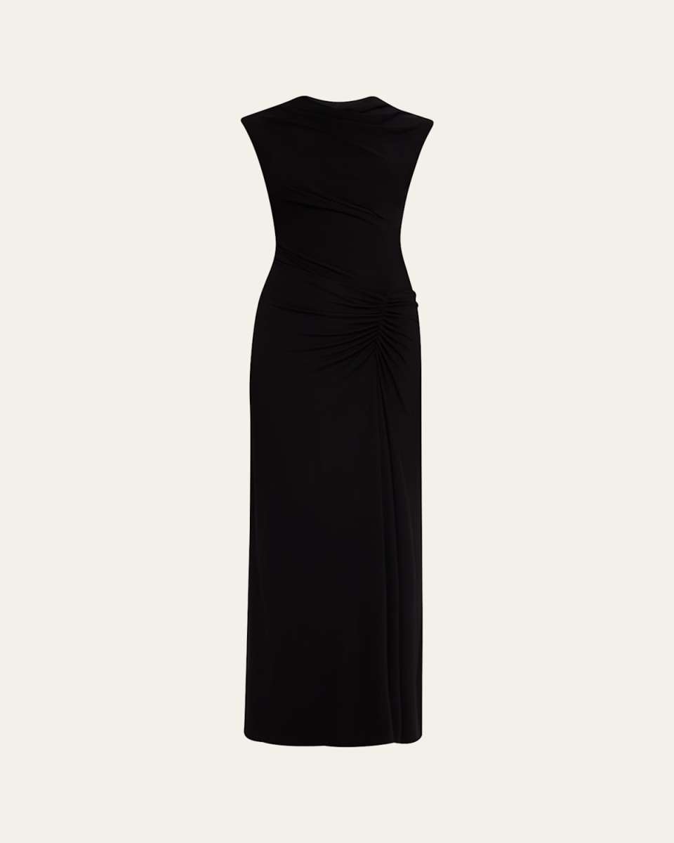 Acacia Sleeveless Gathered Midi Dress